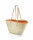 Korbtragetasche Palma-Serie mit langen Ledergurt, Stoff Reißv. orange, 48 x 21 cm, je Korb