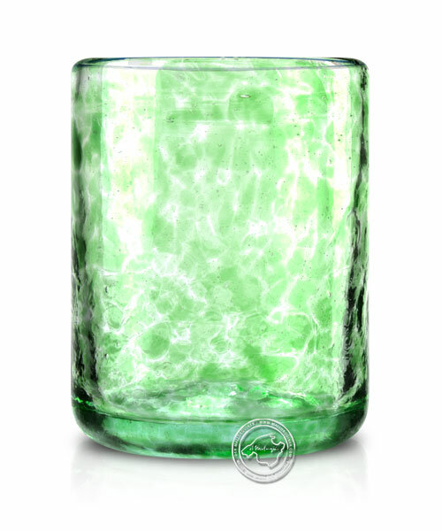 Glas Grün gescheckt, eingearbeitet, grande, je Stück
