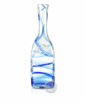 Flasche mit blauen Spiralen eingearbeitet, je Stück