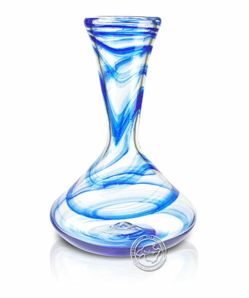 Decanter mit blauen Spiralen eingearbeitet, je Stück