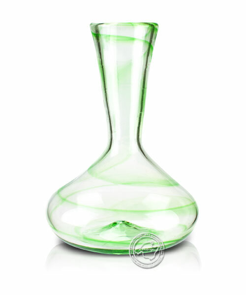 Decanter mit grünen Spiralen eingearbeitet, je Stück