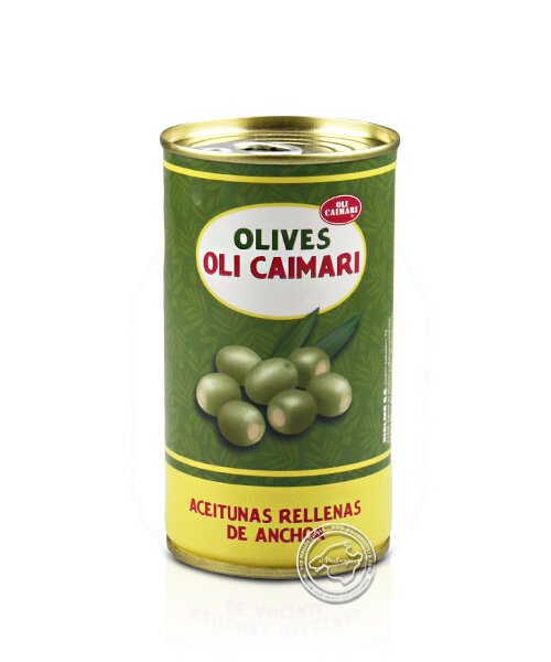 Caimari Olives Rellanas Sabor Anchoa Lata, 150-g-Dose