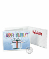 Faltgutschein "Happy Birthday - Box"