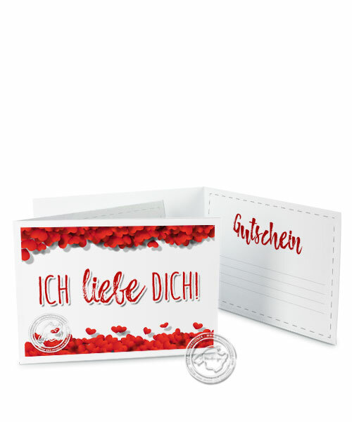 Faltgutschein "Ich liebe Dich"