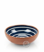 Schale, Spiralmuster blau/weiß, volllasiert 10 cm,...