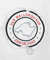 Der Mallorquiner Polo-Shirt weiß Herren Logo Patch