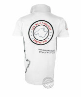 Der Mallorquiner Polo-Shirt weiß Herren Logo gestickt