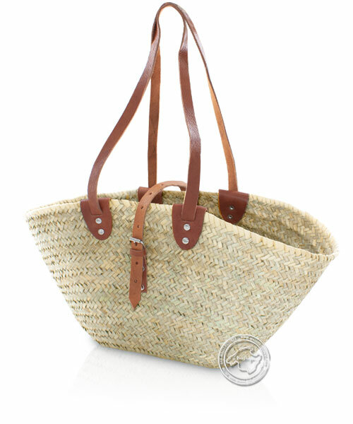 Korbtragetasche Palma-Serie mit Ledergurt und Schnalle, 50 x 22 cm, je Korb
