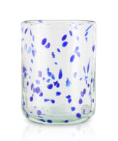 Glas mit blauen Punkten eingearbeitet, grande, je Stück