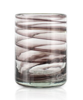 Glas mit schwarzen Spiralen eingearbeitet, grande, je...