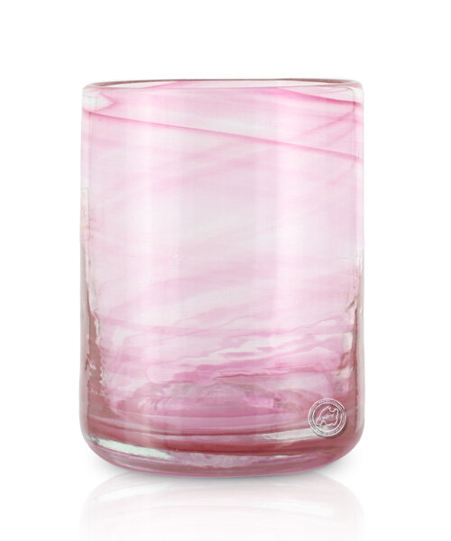 Glas mit pinken Spiralen eingearbeitet, grande, je Stück