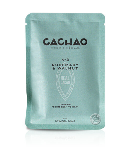 Cachao No. 3, Rosemary Walnut Chocolate Bar, 30g