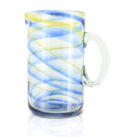Piche - Wasserkrug mit blau-gelben Spiralen...