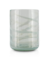 Glas mit weißen Spiralen eingearbeitet, grande, je...