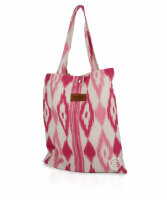 Stofftasche im Lengua-Muster pink mit Knopf 40 x 35 cm,...