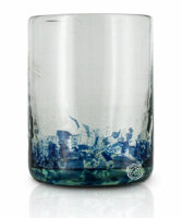 Glas blau gefleckt, grande, je Stück