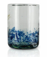 Glas blau gefleckt, grande, je Stück