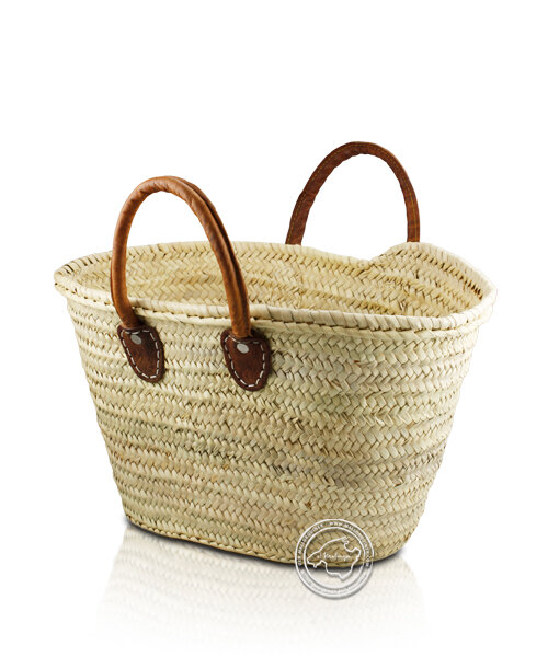 Korbtragetasche Palma-Serie mit Ledergurt kurz, 53 x 36 cm, je Korb