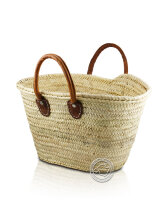 Korbtragetasche Palma-Serie mit Ledergurt kurz, 53 x 36...