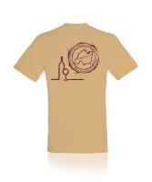 Der Mallorquiner T-Shirt Flaschenlogo beige