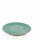 Plato, irregular redondo, blanco/turquesa, completamente esmaltado 26 cm, por pieza