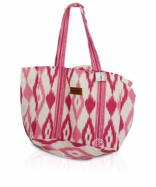 Strandtasche im Lengua-Muster pink 50 x 35 cm, je Stück