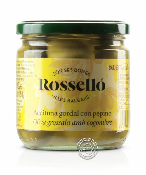 Rossello Aceituna Gordal Con Pepino Sabor Anchoa 300-g-Glas