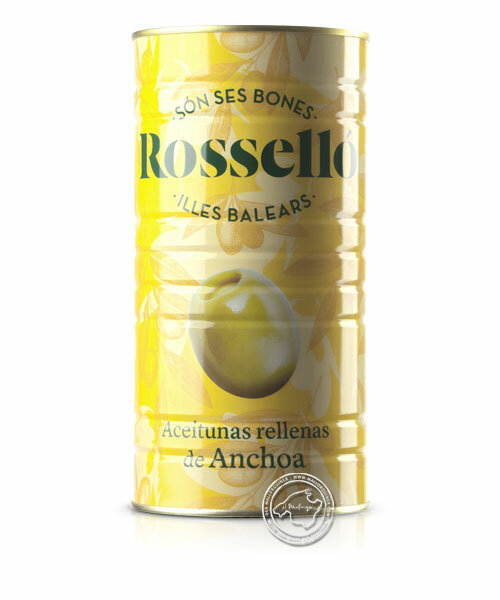 Rossello Aceitunas Verdes rellenas de Pasta de Anchoa, 1,4-kg-Dose